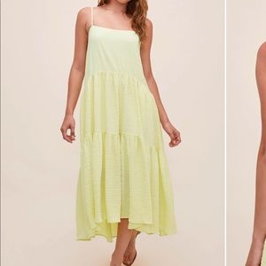 Ursa Midi Dress - Yellow Size M